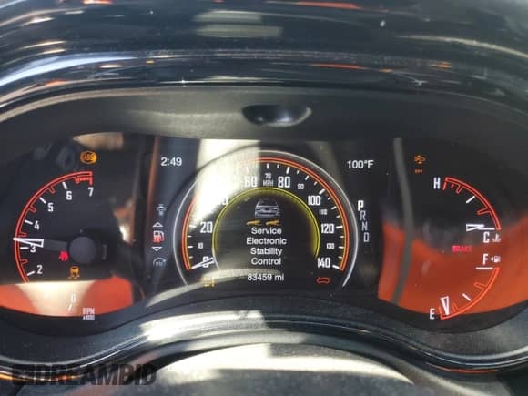 2022 Dodge Durango GT Plus with VIN 1C4RDHDG1NC182234, listed as a Copart auction lot 66347555 with 83,459 mi miles and Clean title. Bid and sale history available at DreamBid. Image 9.