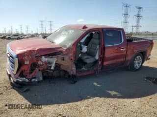 2021 GMC Sierra 1500 SLT z VIN 3GTU9DED6MG324856, wystawiony jako Copart lot #84379245 z przebiegiem Nie podano mil oraz Szkoda całkowita • Salvage title. Historia ofert i sprzedaży dostępna na DreamBid. Obrazek 1.