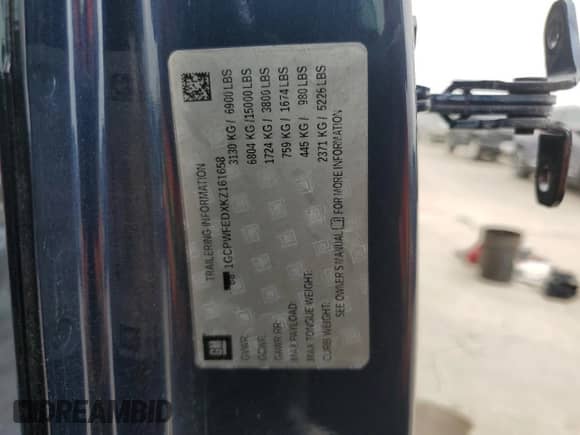 2019 Chevrolet Silverado 1500 with VIN 1GCPWFEDXKZ161658, listed as a Copart auction lot 51534115 with Not provided miles and Salvage title. Bid and sale history available at DreamBid. Image 12.