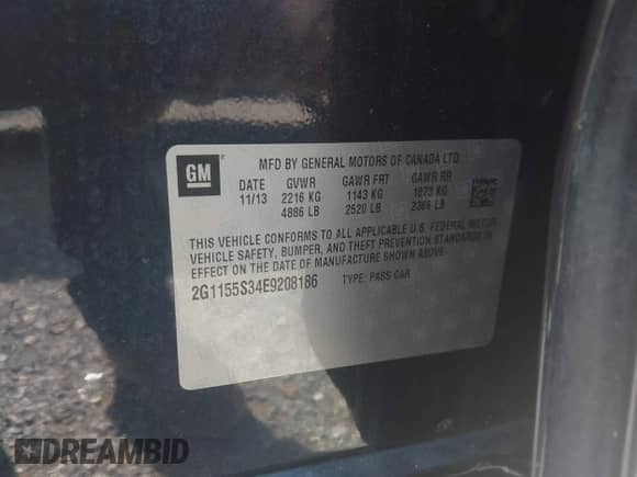 2014 Chevrolet Impala LTZ with VIN 2G1155S34E9208186, listed as a IAAI auction lot 42778816 with 102,387 mi miles and . Bid and sale history available at DreamBid. Image 9.