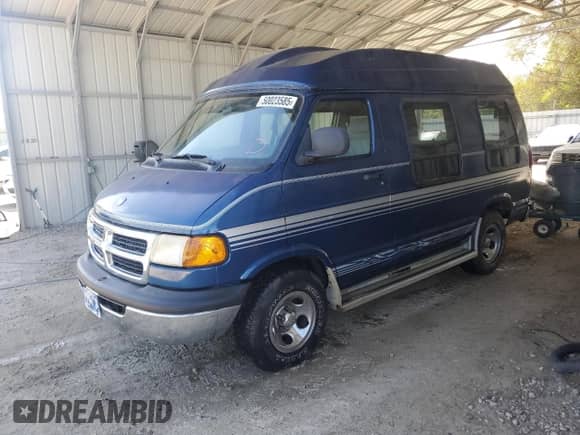 2001 Dodge RAM with VIN 2B6HB11X21K559049, listed as a Copart auction lot 50023585 with 110,751 mi miles and Salvage title. Bid and sale history available at DreamBid. Image 1.