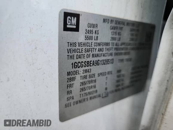 2016 Chevrolet Colorado 2WD WT z VIN 1GCGSBEA9G1328513, wystawiony jako Copart lot #62831895 z przebiegiem 142 087 mil mil oraz Szkoda całkowita • Salvage title. Historia ofert i sprzedaży dostępna na DreamBid. Obrazek 12.