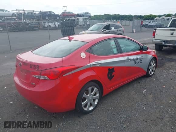 2013 Hyundai Elantra Limited with VIN 5NPDH4AE8DH281999, listed as a IAAI auction lot 42785891 with 254,684 mi miles and . Bid and sale history available at DreamBid. Image 4.