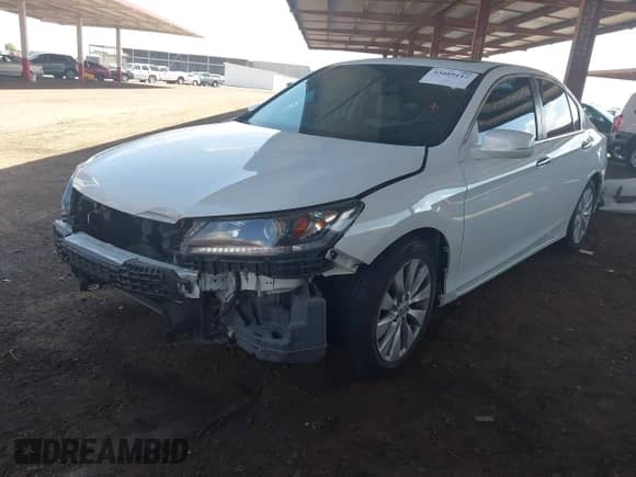 2013 Honda Accord EX-L z VIN 1HGCR2F81DA232569, wystawiony jako IAAI lot #43089112 z przebiegiem 86 306 mil mil oraz . Historia ofert i sprzedaży dostępna na DreamBid. Obrazek 2.