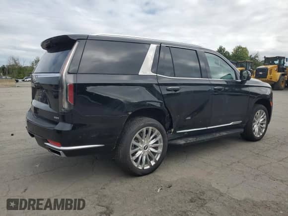 2023 Cadillac Escalade 4WD Premium Luxury with VIN 1GYS4BKLXPR450092, listed as a Copart auction lot 71831265 with 35,555 mi miles and Salvage title. Bid and sale history available at DreamBid. Image 3.