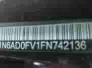 2015 Nissan Frontier SV with VIN 1N6AD0FV1FN742136, listed as a IAAI auction lot 43330683 with 130,630 mi miles and . Bid and sale history available at DreamBid. Image 9.