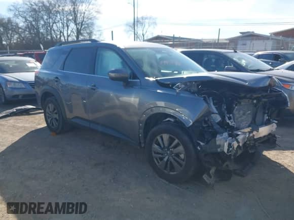 2024 Nissan Pathfinder SV with VIN 5N1DR3BC5RC253046, listed as a IAAI auction lot 41671743 with 14,916 mi miles and . Bid and sale history available at DreamBid. Image 1.