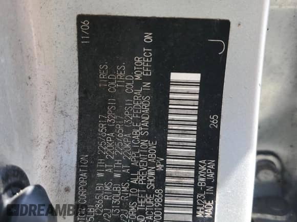 2007 Toyota Highlander z VIN JTEGW21A870019868, wystawiony jako Copart lot #68412565 z przebiegiem 174 936 mil mil oraz Szkoda całkowita • Salvage title. Historia ofert i sprzedaży dostępna na DreamBid. Obrazek 13.