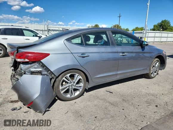 2017 Hyundai Elantra Limited with VIN KMHD84LF0HU066324, listed as a Copart auction lot 80102695 with 78,534 mi miles and Salvage title. Bid and sale history available at DreamBid. Image 3.