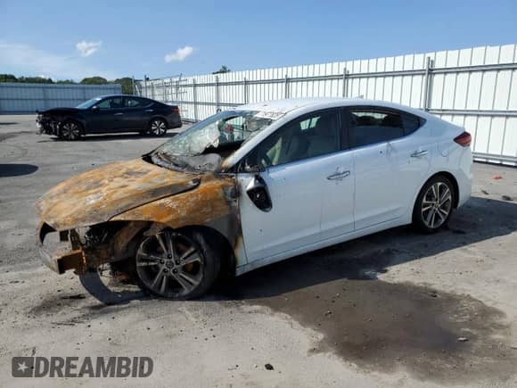 2017 Hyundai Elantra Limited with VIN 5NPD84LF3HH095573, listed as a Copart auction lot 71977635 with Not provided miles and Salvage title. Bid and sale history available at DreamBid. Image 1.
