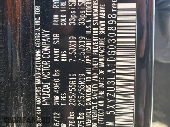 2013 Hyundai Santa Fe Sport z VIN 5XYZU3LA1DG030898, wystawiony jako Copart lot #85707835 z przebiegiem 69 782 mil mil oraz Szkoda całkowita • Salvage title. Historia ofert i sprzedaży dostępna na DreamBid. Obrazek 13.