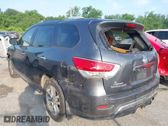 2013 Nissan Pathfinder SV with VIN 5N1AR2MN5DC689612, listed as a IAAI auction lot 42254307 with 110,067 mi miles and . Bid and sale history available at DreamBid. Image 3.
