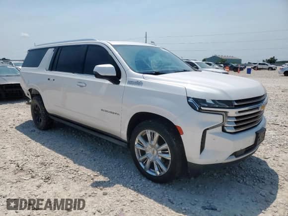 2021 Chevrolet Suburban High Country with VIN 1GNSKGKL0MR139878, listed as a Copart auction lot 67967425 with Not provided miles and Salvage title. Bid and sale history available at DreamBid. Image 4.