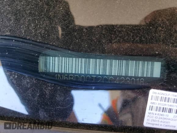 2012 Nissan Frontier S with VIN 1N6BD0CT2CC423018, listed as a Copart auction lot 43449905 with 207,831 mi miles and Salvage title. Bid and sale history available at DreamBid. Image 13.