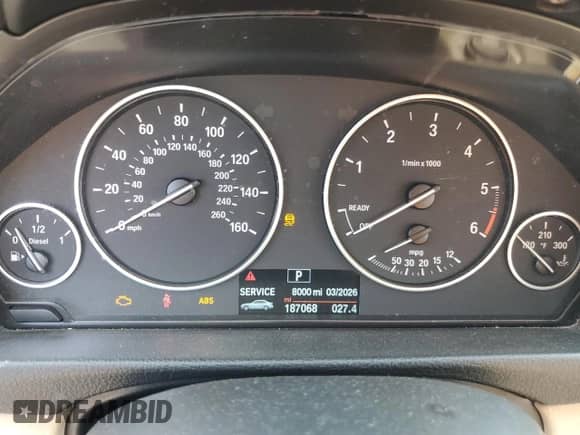 2014 BMW 3 Series 328d xDrive with VIN WBA3D5C51EKX96711, listed as a Copart auction lot 63532195 with 187,068 mi miles and Clean title. Bid and sale history available at DreamBid. Image 9.