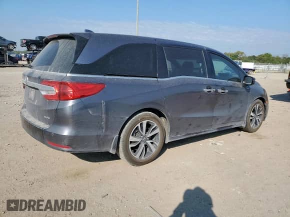 2018 Honda Odyssey Elite with VIN 5FNRL6H9XJB000255, listed as a Copart auction lot 81934885 with 84,935 mi miles and Salvage title. Bid and sale history available at DreamBid. Image 3.