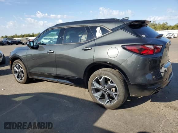 2019 Chevrolet Blazer RS with VIN 3GNKBERS1KS696567, listed as a Copart auction lot 80112195 with 105,790 mi miles and Salvage title. Bid and sale history available at DreamBid. Image 2.