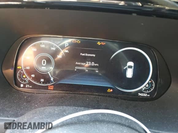 2022 Hyundai Palisade Calligraphy with VIN KM8R74HE1NU448494, listed as a Copart auction lot 80205325 with 74,332 mi miles and Salvage title. Bid and sale history available at DreamBid. Image 9.