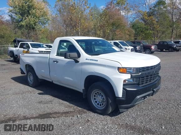 2019 Chevrolet Silverado 1500 Work Truck z VIN 3GCNYAEH4KG250794, wystawiony jako IAAI lot #43355738 z przebiegiem 45 132 mil mil oraz . Historia ofert i sprzedaży dostępna na DreamBid. Obrazek 1.