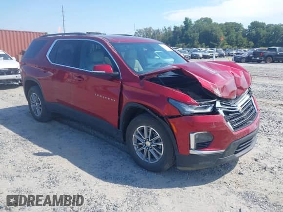 2023 Chevrolet Traverse LT Cloth с VIN 1GNERGKW9PJ175803, выставлен на аукционе IAAI как лот 43160188 с пробегом 38 488 миль миль и . История ставок и продаж доступна на DreamBid. Изображение 1.