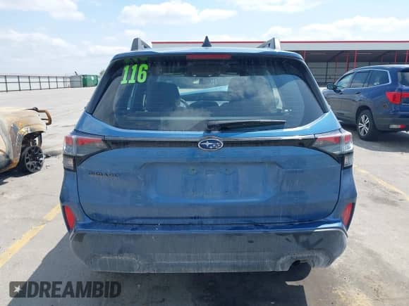 2025 Subaru Forester with VIN JF2SLDAC0SH534606, listed as a IAAI auction lot 42461124 with 4,023 mi miles and . Bid and sale history available at DreamBid. Image 16.