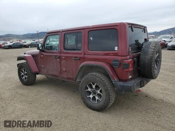 2021 Jeep Wrangler Unlimited Rubicon with VIN 1C4HJXFN1MW550161, listed as a Copart auction lot 50702095 with 92,071 mi miles and Salvage title. Bid and sale history available at DreamBid. Image 2.