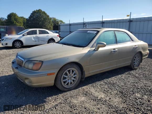 2002 Hyundai XG L с VIN KMHFU45EX2A209832, выставлен на аукционе Copart как лот 74524044 с пробегом Не указан миль и Списание • Salvage title. История ставок и продаж доступна на DreamBid. Изображение 1.