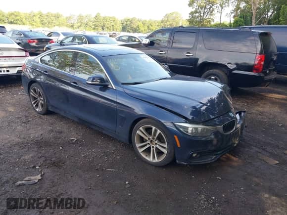 2018 BMW 4 Series 430i xDrive with VIN WBA4J3C5XJBG91597, listed as a IAAI auction lot 42840442 with 101,022 mi miles and . Bid and sale history available at DreamBid. Image 1.