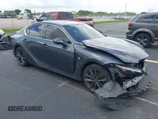 2022 Lexus IS 350 F Sport z VIN JTHGZ1B25N5055075, wystawiony jako IAAI lot #42719147 z przebiegiem 41 381 mil mil oraz . Historia ofert i sprzedaży dostępna na DreamBid. Obrazek 1.