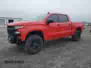 2022 Chevrolet Silverado 1500 Custom Trail Boss z VIN 3GCPYCEK3NG147001, wystawiony jako Copart lot #81269105 z przebiegiem 45 333 mil mil oraz Szkoda całkowita • Salvage title. Historia ofert i sprzedaży dostępna na DreamBid. Obrazek 1.