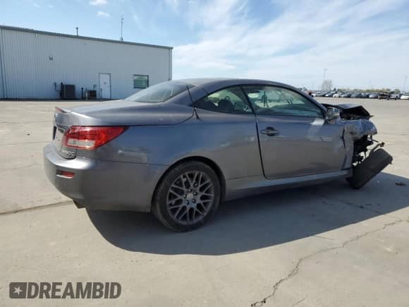 2012 Lexus IS 250 C z VIN JTHFF2C20C2521700, wystawiony jako Copart lot #50581405 z przebiegiem 123 547 mil mil oraz Szkoda całkowita • Salvage title. Historia ofert i sprzedaży dostępna na DreamBid. Obrazek 3.