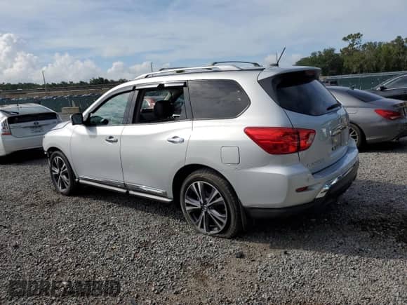2017 Nissan Pathfinder Platinum with VIN 5N1DR2MN3HC643540, listed as a Copart auction lot 68327325 with 125,391 mi miles and Salvage title. Bid and sale history available at DreamBid. Image 2.