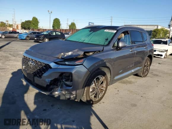 2019 Hyundai Santa Fe Ultimate with VIN 5NMS53AA1KH010560, listed as a Copart auction lot 87085925 with 53,105 mi miles and Salvage title. Bid and sale history available at DreamBid. Image 1.