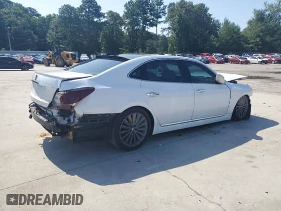 2014 Hyundai Equus Ultimate with VIN KMHGH4JH1EU086952, listed as a Copart auction lot 63856095 with 207,806 mi miles and Salvage title. Bid and sale history available at DreamBid. Image 3.