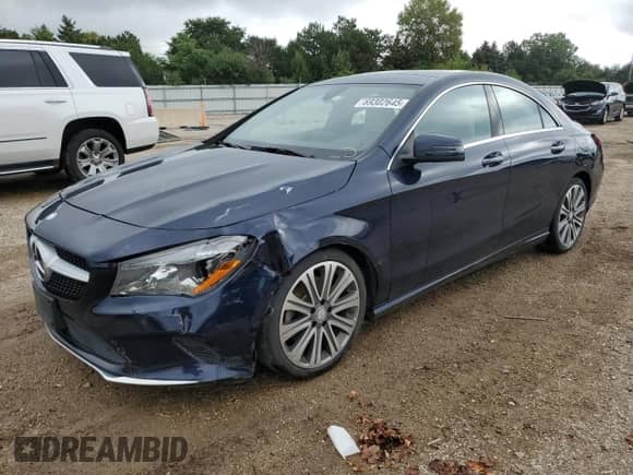 2017 Mercedes-Benz CLA 250 with VIN WDDSJ4GB2HN471348, listed as a Copart auction lot 69302645 with 107,875 mi miles and Salvage title. Bid and sale history available at DreamBid. Image 1.