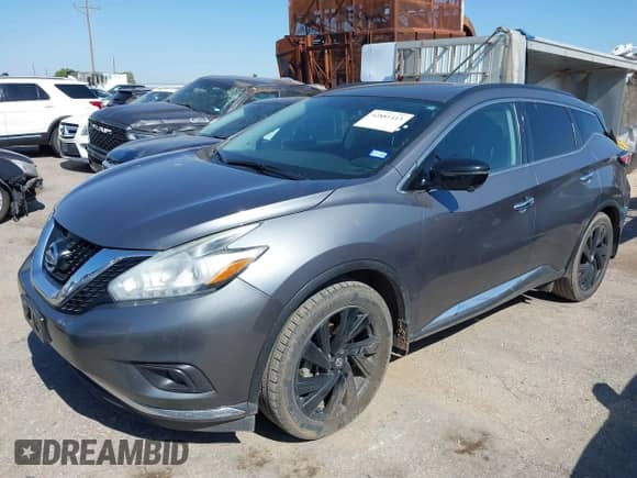 2017 Nissan Murano S with VIN 5N1AZ2MH4HN200072, listed as a IAAI auction lot 42881413 with 107,309 mi miles and . Bid and sale history available at DreamBid. Image 2.