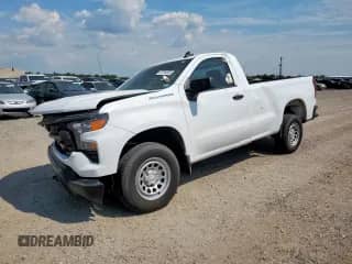 2024 Chevrolet Silverado 1500 Work Truck z VIN 3GCNAAEK7RG258947, wystawiony jako Copart lot #67254535 z przebiegiem 6 124 mil mil oraz Szkoda całkowita • Salvage title. Historia ofert i sprzedaży dostępna na DreamBid. Obrazek 1.