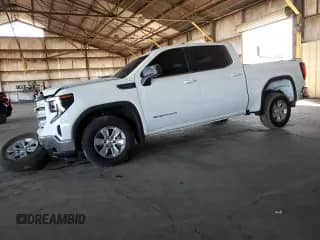 2023 GMC Sierra 1500 SLE with VIN 3GTUUBEDXPG226386, listed as a Copart auction lot 45165815 with 24,994 mi miles and Salvage title. Bid and sale history available at DreamBid. Image 1.