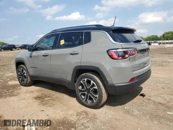 2022 Jeep Compass Limited с VIN 3C4NJDCB9NT102222, выставлен на аукционе Copart как лот 70653955 с пробегом 28 241 миль миль и Списание • Salvage title. История ставок и продаж доступна на DreamBid. Изображение 2.