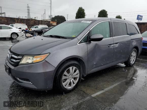 2015 Honda Odyssey EX z VIN 5FNRL5H40FB123262, wystawiony jako Copart lot #86698875 z przebiegiem 159 113 mil mil oraz Czysty tytuł • Clean title. Historia ofert i sprzedaży dostępna na DreamBid. Obrazek 1.