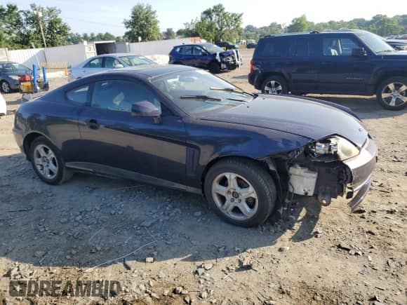 2004 Hyundai Tiburon with VIN KMHHM65D74U139333, listed as a Copart auction lot 61754235 with Not provided miles and Salvage title. Bid and sale history available at DreamBid. Image 4.
