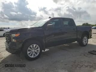 2024 Chevrolet Silverado 1500 Custom with VIN 1GCPABEK4RZ290222, listed as a Copart auction lot 81494095 with 18,991 mi miles and Non repairable. Bid and sale history available at DreamBid. Image 1.