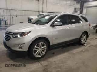 2018 Chevrolet Equinox Premier with VIN 2GNAXWEX2J6224346, listed as a Copart auction lot 81784205 with 76,361 mi miles and Salvage title. Bid and sale history available at DreamBid. Image 1.