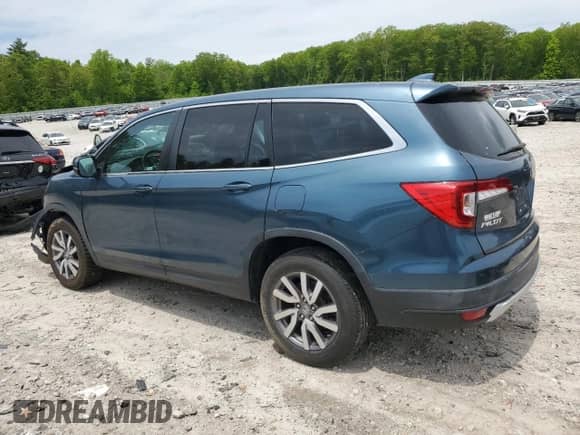 2021 Honda Pilot EX with VIN 5FNYF6H33MB025906, listed as a Copart auction lot 58487745 with 37,037 mi miles and Salvage title. Bid and sale history available at DreamBid. Image 2.
