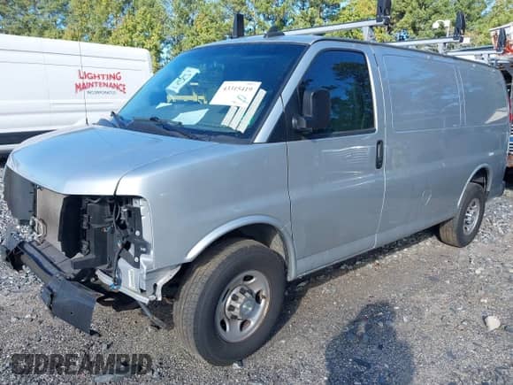 2022 Chevrolet Express Cargo with VIN 1GCWGAF77N1203159, listed as a IAAI auction lot 43315419 with 90,022 mi miles and . Bid and sale history available at DreamBid. Image 2.