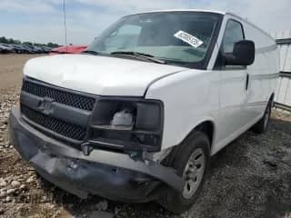 2010 Chevrolet Express Cargo with VIN 1GCUGADX9A1146791, listed as a Copart auction lot 62885125 with 141,240 mi miles and Salvage title. Bid and sale history available at DreamBid. Image 1.
