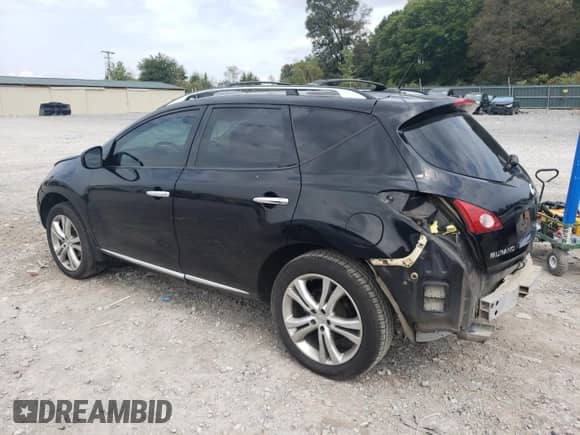 2010 Nissan Murano SL with VIN JN8AZ1MW1AW135635, listed as a Copart auction lot 81613855 with 206,707 mi miles and Salvage title. Bid and sale history available at DreamBid. Image 2.