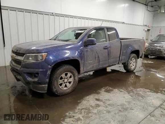 2015 Chevrolet Colorado 4WD WT with VIN 1GCHTAEA2F1224035, listed as a Copart auction lot 43771785 with 73,094 mi miles and Salvage title. Bid and sale history available at DreamBid. Image 1.