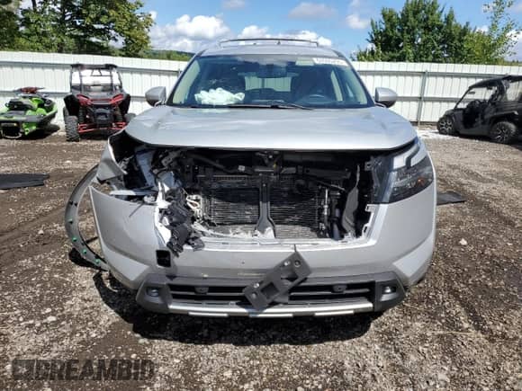 2022 Nissan Pathfinder Platinum with VIN 5N1DR3DK0NC206828, listed as a Copart auction lot 69565255 with 58,171 mi miles and Salvage title. Bid and sale history available at DreamBid. Image 5.