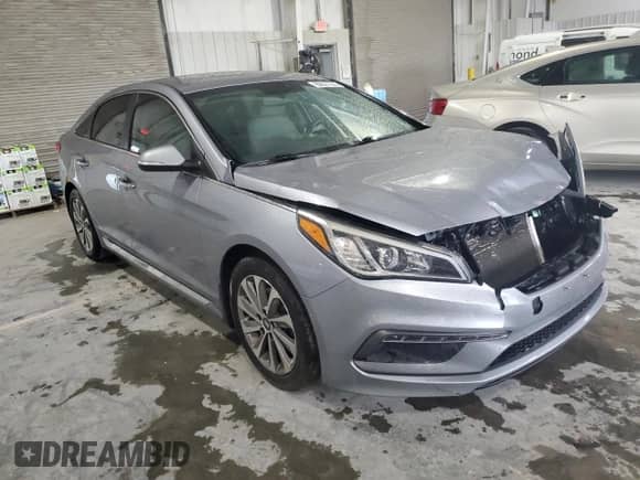 2016 Hyundai Sonata Sport with VIN 5NPE34AF0GH413248, listed as a Copart auction lot 80827325 with 106,546 mi miles and Salvage title. Bid and sale history available at DreamBid. Image 4.
